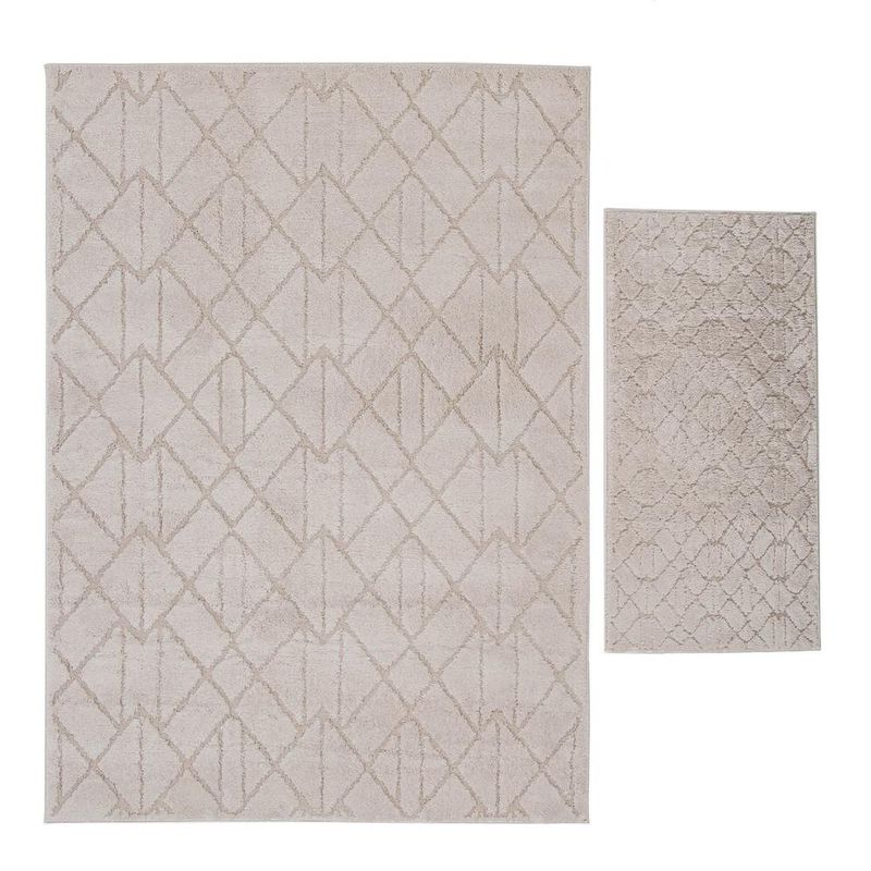 Set de 2 Alfombras Alloy Beige
