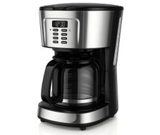 Cafetera Digital por Goteo de 1.5 L Color Plateado con Negro