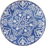 Vajilla Cerámica Diseño Celeste Floral 16 Pzas
