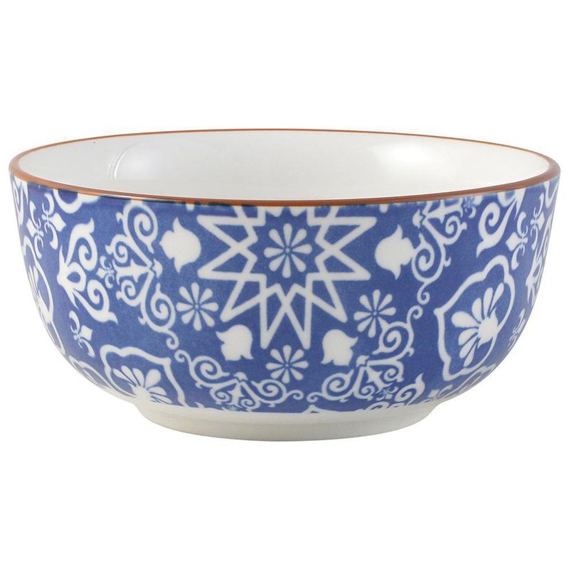 Vajilla Cerámica Diseño Celeste Floral 16 Pzas