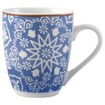 Vajilla Cerámica Diseño Celeste Floral 16 Pzas