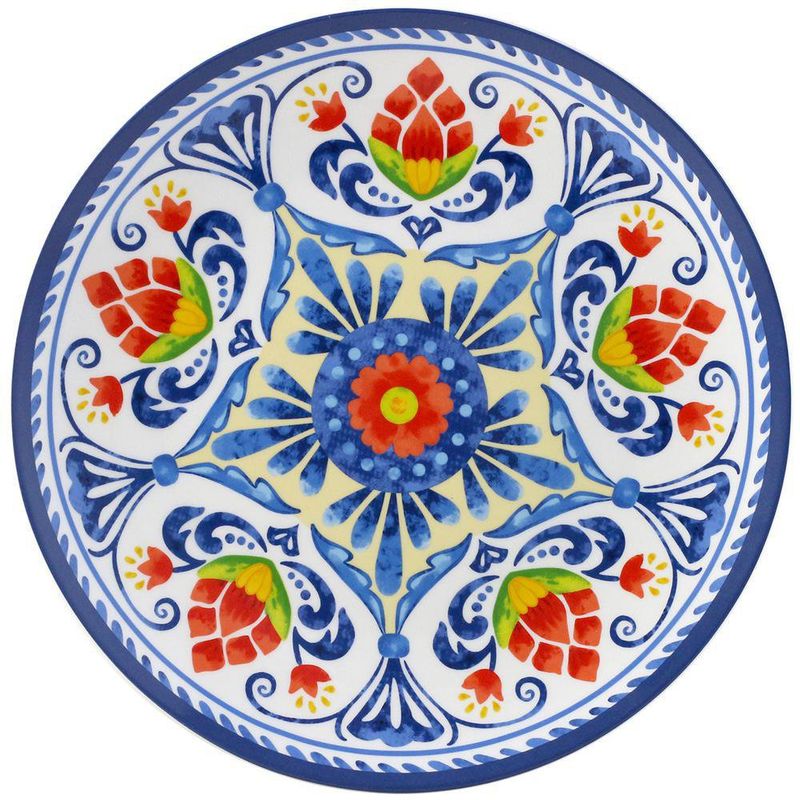 Vajilla 12 Pzas Floral Azul