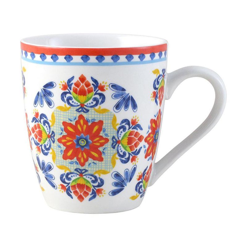 Vajilla 12 Pzas Floral Azul