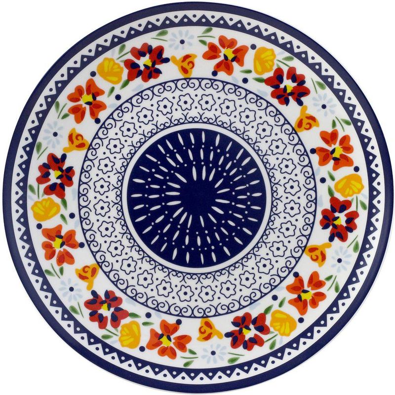 Vajilla con Diseño Floral Colorido 12 Pzs