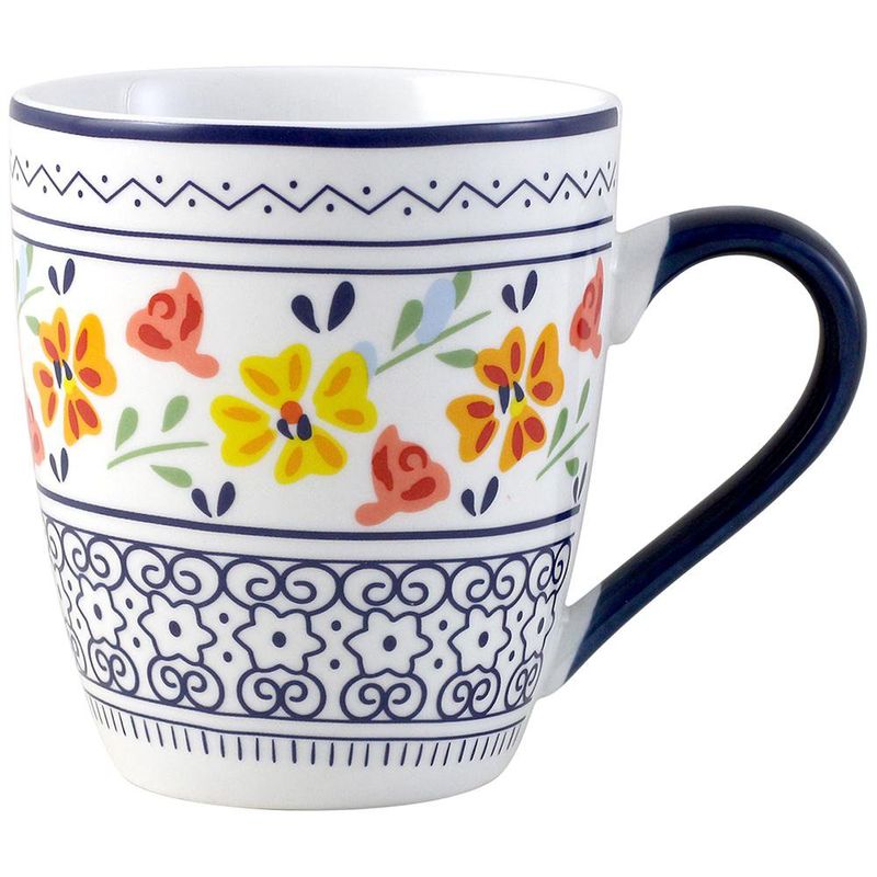 Vajilla con Diseño Floral Colorido 12 Pzs