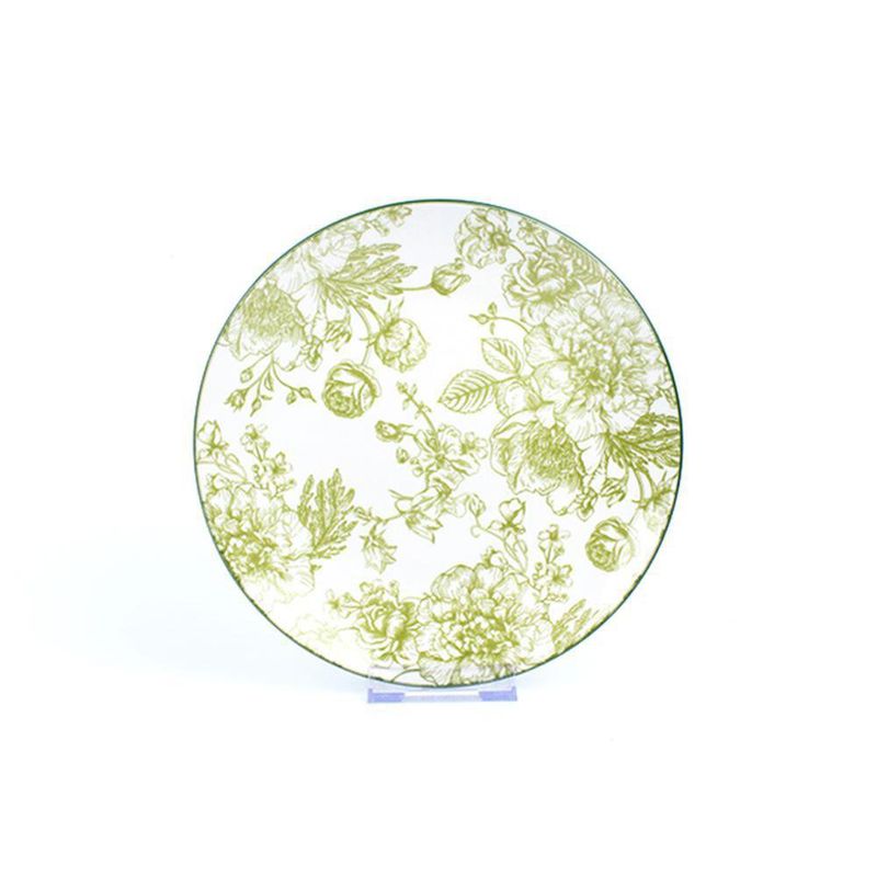 Vajilla-Elizabeth-Ceramica-Diseño-Floral-Verde-16-Pzs