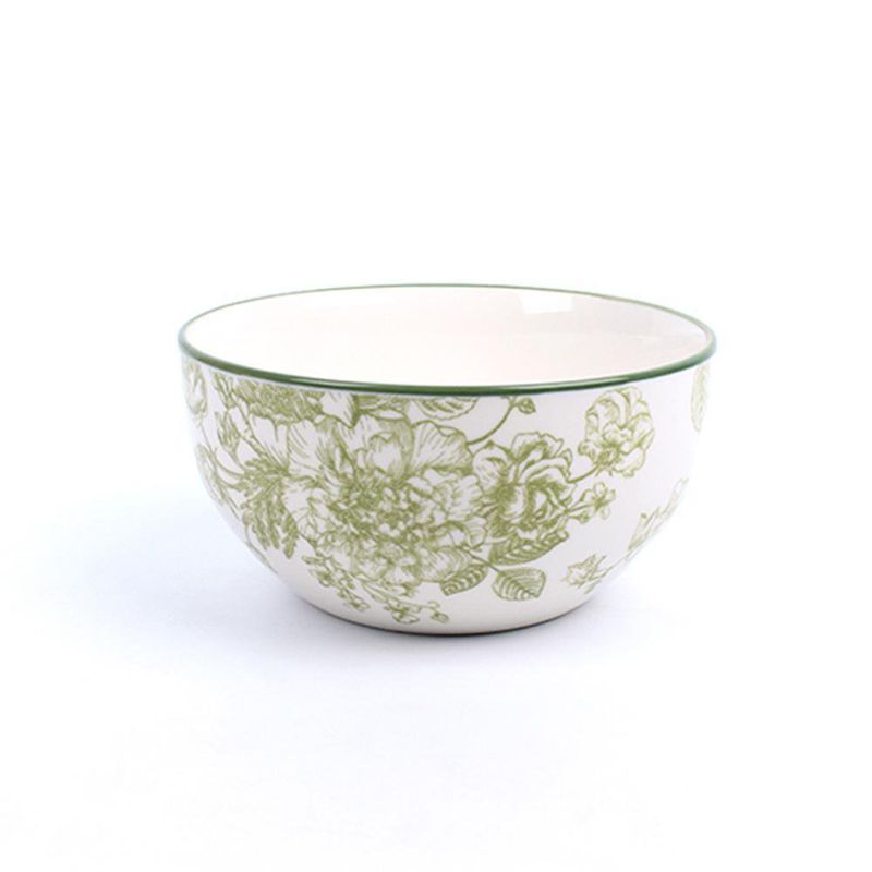 Vajilla-Elizabeth-Ceramica-Diseño-Floral-Verde-16-Pzs