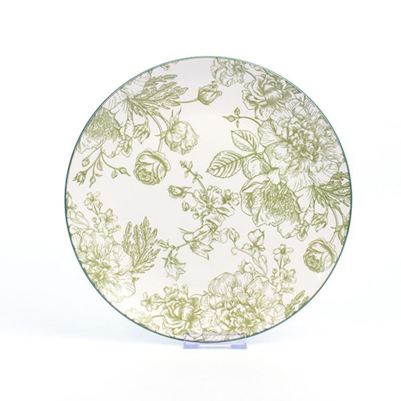 Vajilla-Elizabeth-Ceramica-Diseño-Floral-Verde-16-Pzs