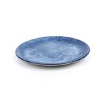 Vajilla Armonía Cerámica Azul Estilo Marmolado 16 Pzs