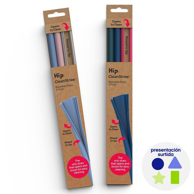 Set de 3 Pajillas de Silicón