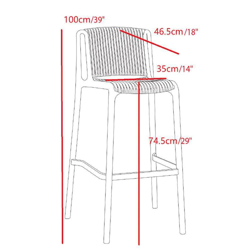 Silla Alta para Bar Borema - Zmobili Varios Colores