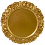 Plato Base con Borde Dorado