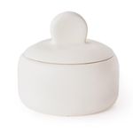 Azucarera de Cerámica Blanca con Tapa