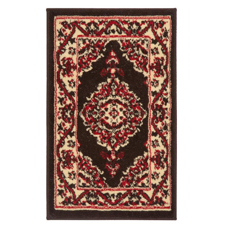 Combo Alfombra Café Oscuro Decorativo