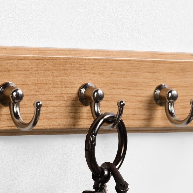 Gancho Atornillable de Madera con 4 Colgadores