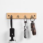 Gancho Atornillable de Madera con 4 Colgadores