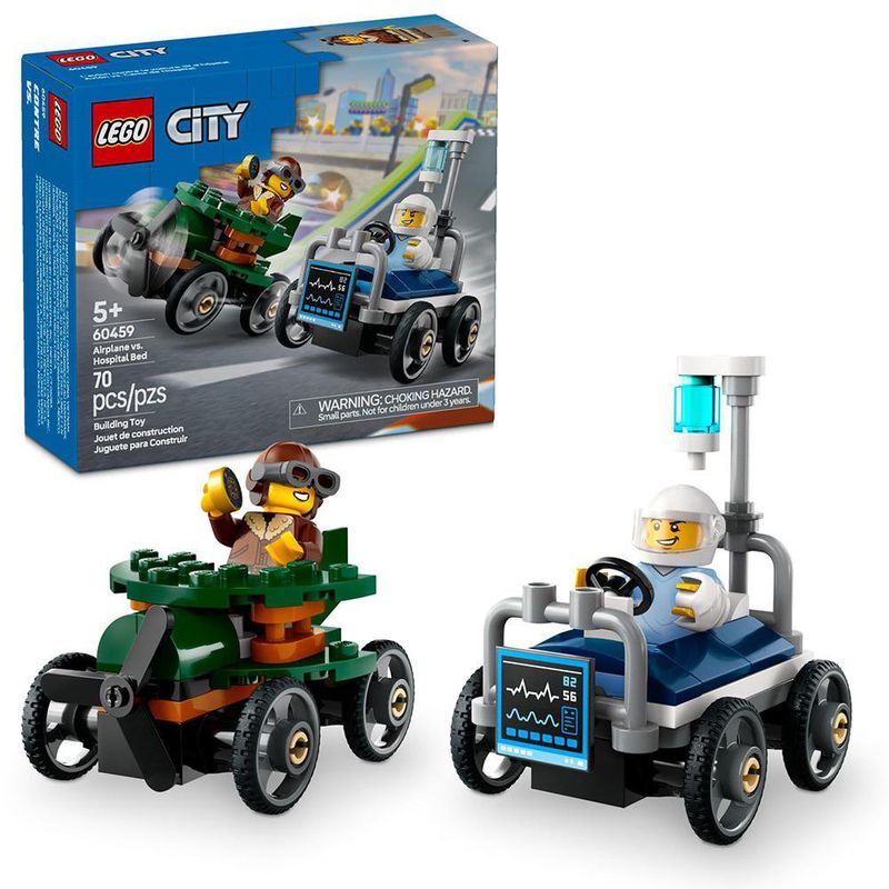 LEGO City Pack De Autos Avión Vs Cama De Hospital