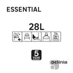 Basurero Soft Closing de Acero Inoxidable con Pedal 28 L