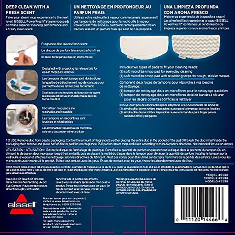 Almohadillas de Microfibra para Mopa a Vapor Power Fresh