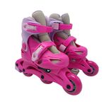 Patines en Línea Ajustables Rosados Talla M