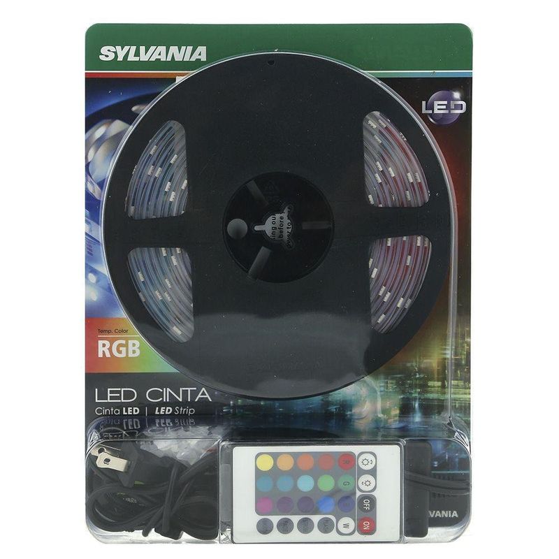 TS electronica - Cinta tira led RGB 5 metros con transformador 220v y  control remoto. Adhesiva y con protección contra el agua. $449 imp incl.  Disponible en todas nuestras sucursales, nuestra web