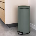 Basurero Soft Closing Delina Verde Grisáceo 28 L