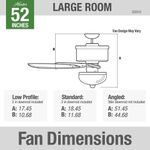 Ventilador Newsome Blanco 52 Plg - Hunter Company