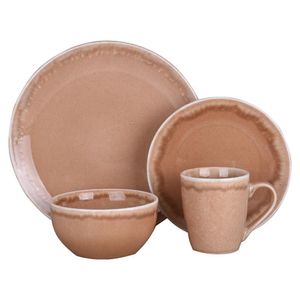 Vajilla Cerámica Andina Beige 16 Pzs