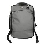 Mochila Gris con Bolsillos y Candado