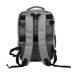 Mochila Gris con Bolsillos y Candado