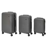 Set de 3 Maletas de Plástico Negro