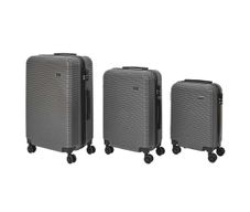Set de 3 Maletas de Plástico Negro