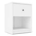 Mesa de Noche con Gaveta Blanco