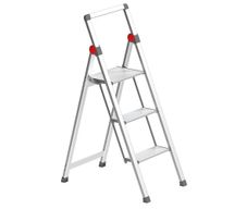 Escalera Delgada con 3 Gradas de Aluminio Color Surtido