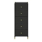 Organizador con 5 Gavetas Cuero Negro
