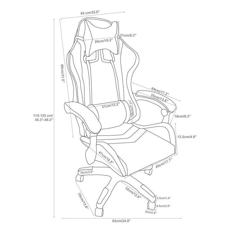 Silla Gaming Roja con Negro