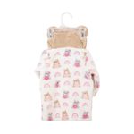 Bata de Franela Oso Rosa y Peluche