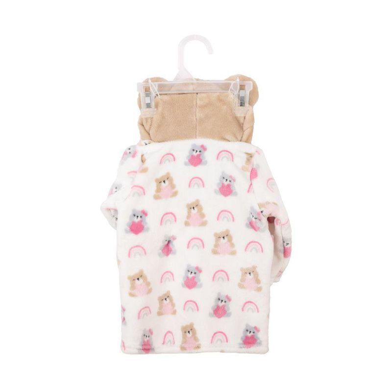 Bata de Franela Oso Rosa y Peluche
