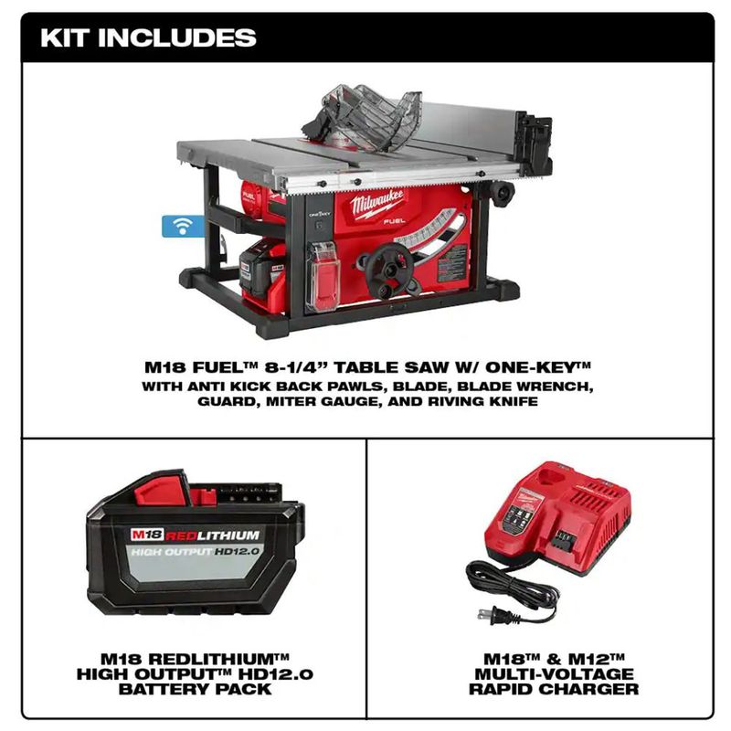 Kit de Sierra de Mesa M18 FUEL con ONE-KEY 8-1/4 Plg