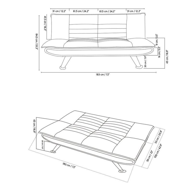 Sofá Cama Moderno Café