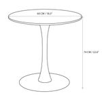 Mesa Redonda Blanca 60 Cm