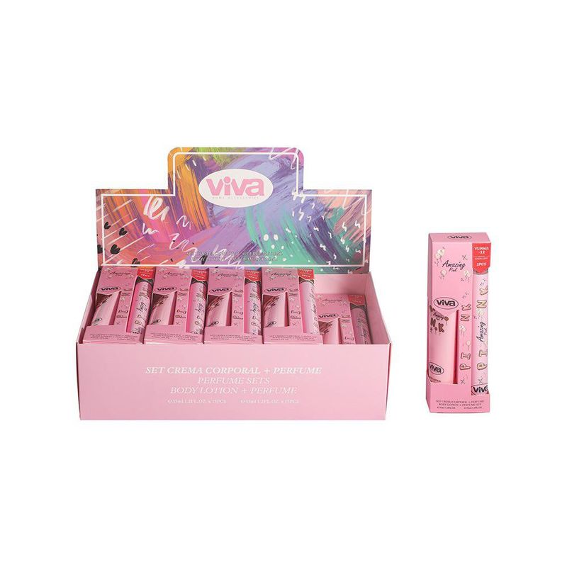 Set de Crema Corporal + Perfume Amazing Pink 35 Ml