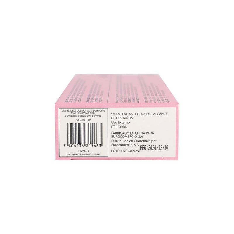 Set de Crema Corporal + Perfume Amazing Pink 35 Ml