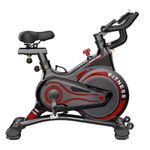 Bicicleta de Spinning Magnética Fitbarz Negra con Roja