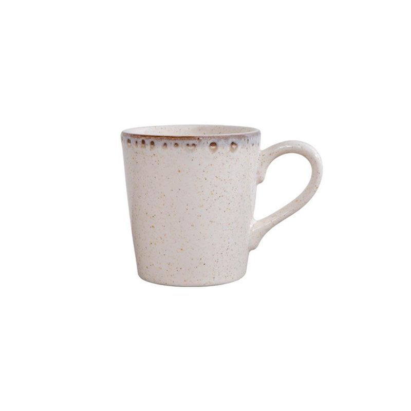 Pocillo de Cerámica Estilo Elegante Crema Tornasol 12.8 Onz