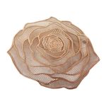 Individual Decorativo en Forma de Rosa Gold