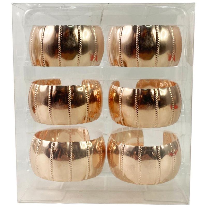 Set de 6 Anillos para Servilletas Rose Gold