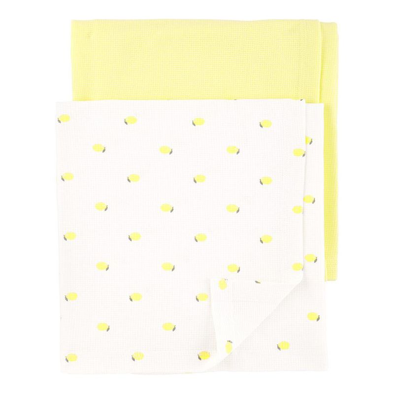 Set de Toallas para Bebé 2 Pzas Amarillo y Limón