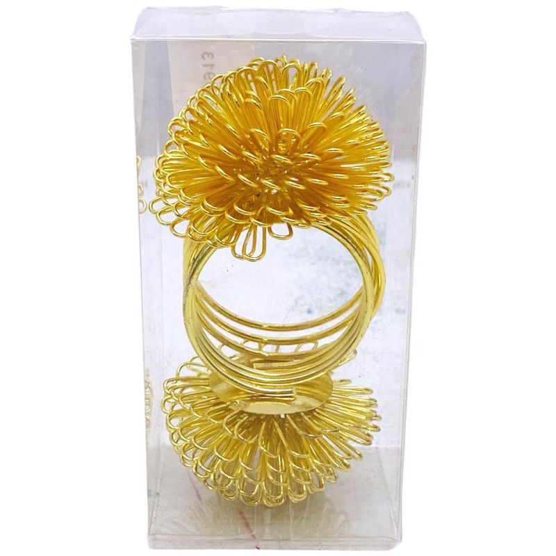 Set de 2 Anillos para Servilletas Capullo Dorados