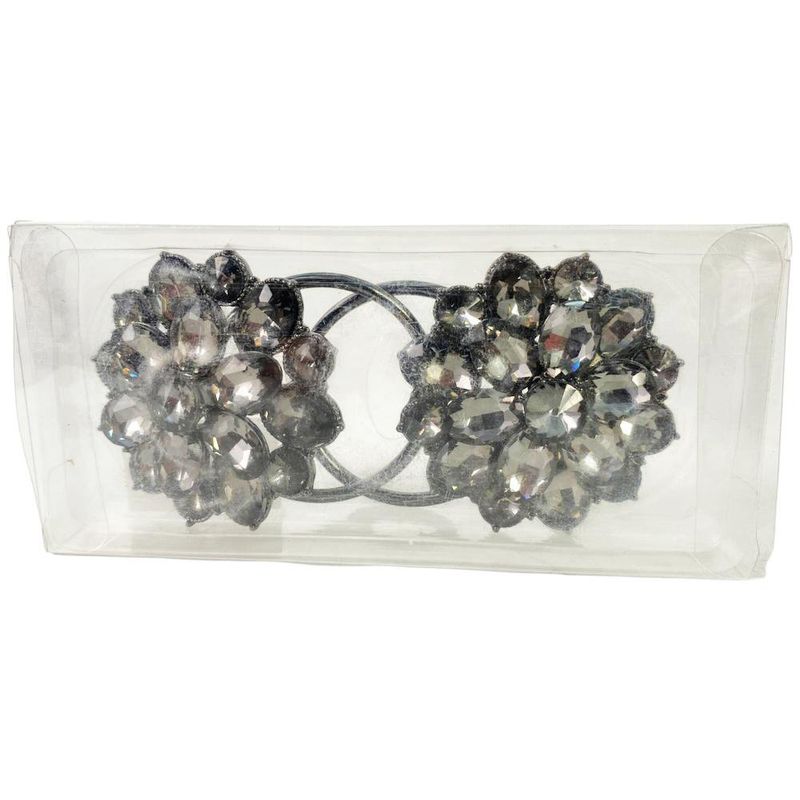 Set de 2 Anillos para Servilletas Negro con Cristales